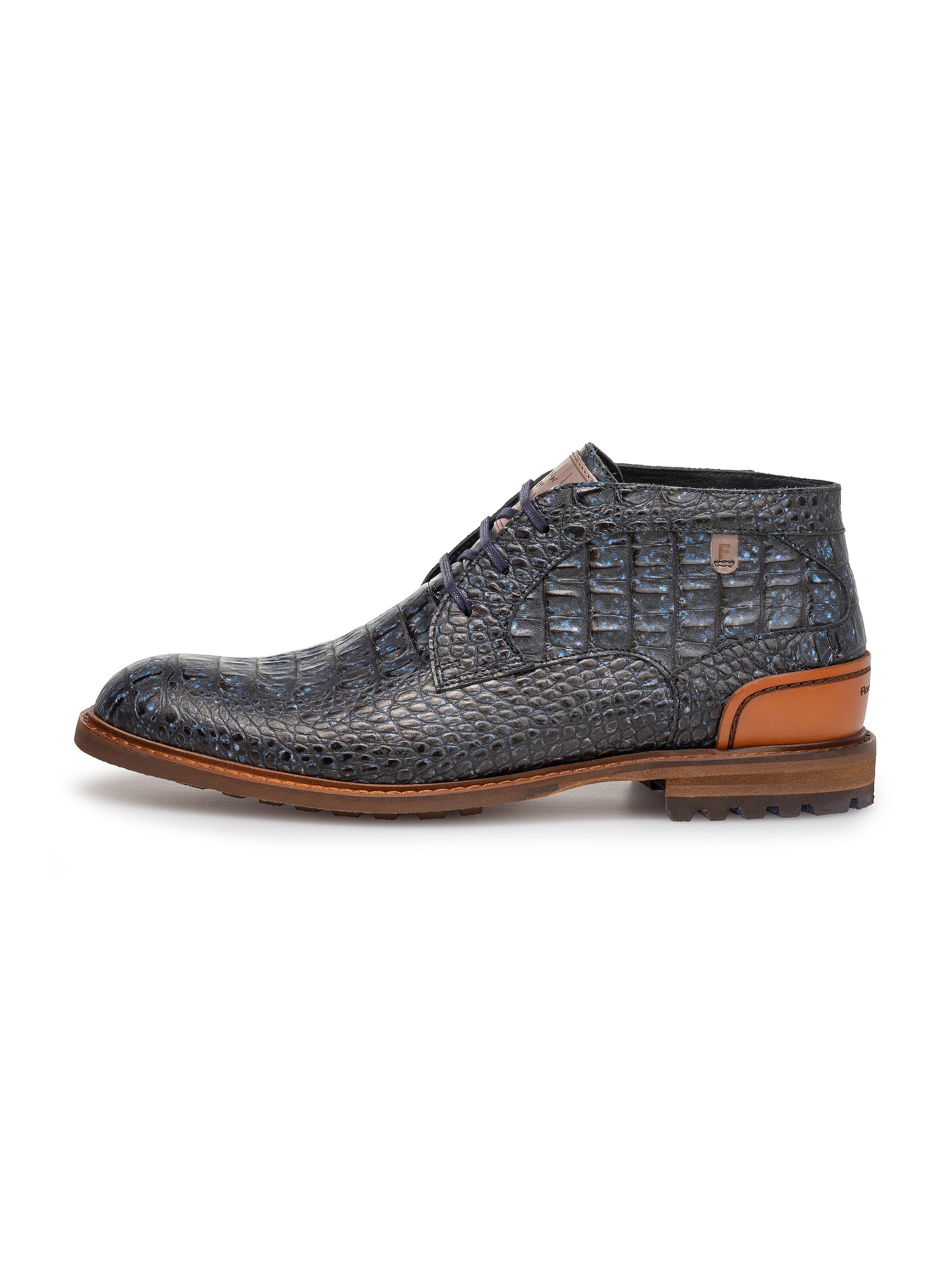 Floris van Bommel Chukka Boots 'Crepi 13' in Blauw: voorkant
