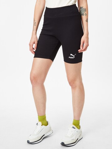 PUMA Skinny Shorts in Schwarz: predná strana