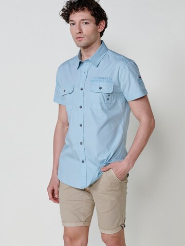 KOROSHI Regular fit Overhemd in Blauw