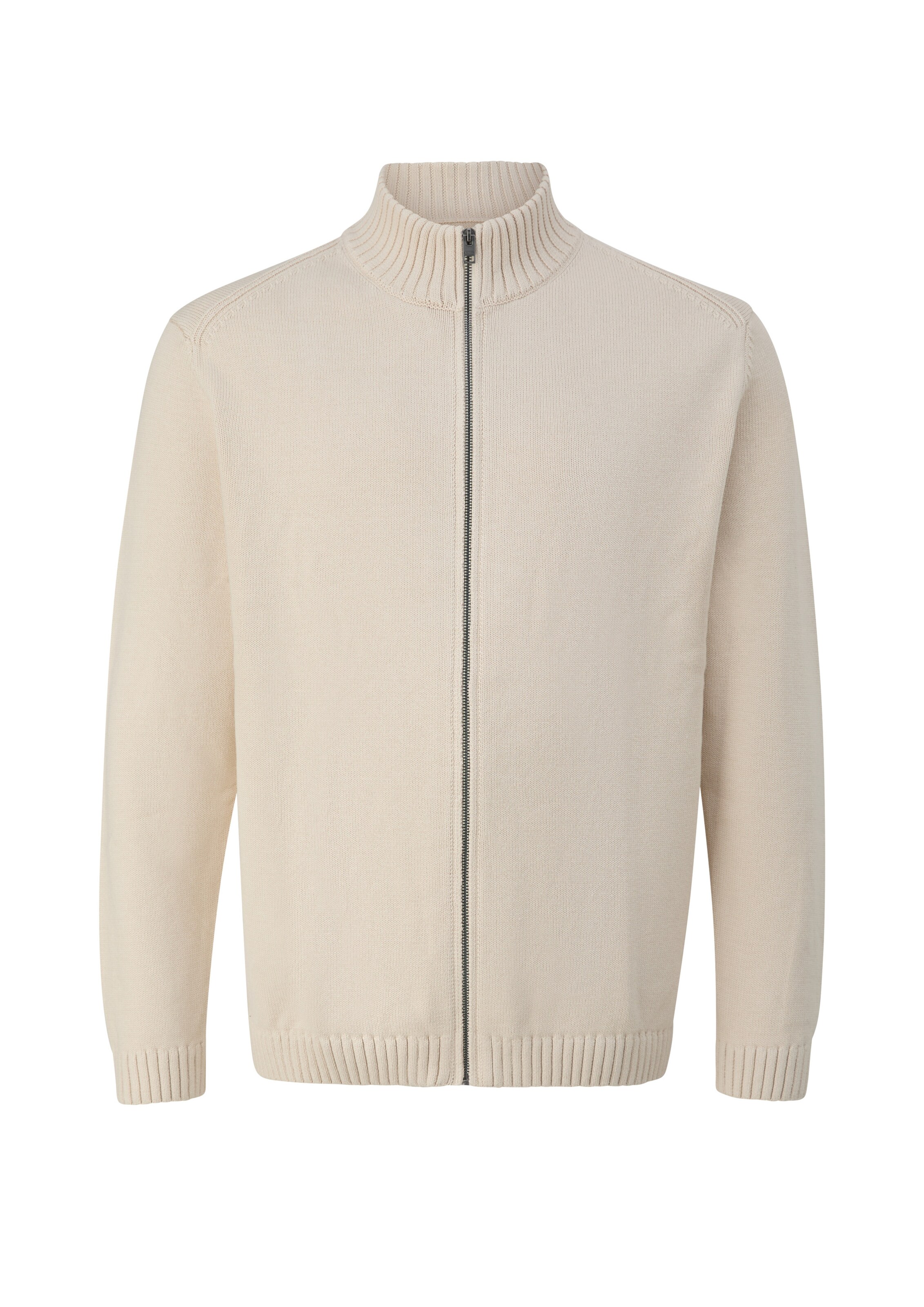 s.Oliver Men Big Sizes Gebreid vest in Beige: voorkant
