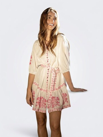 Miss June Blousejurk 'Robe Courte Alessia' in Roze