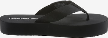 Calvin Klein Jeans T-Bar Sandals in Black