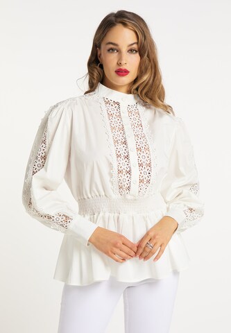 faina Blouse in Wit: voorkant