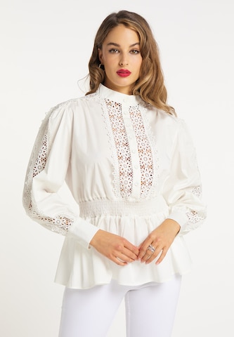 faina - Blusa en blanco: frente