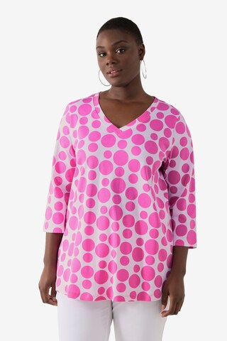 T-shirt Ulla Popken en rose : devant