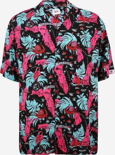 Tommy Jeans Plus Chemise 'MIAMI' en bleu clair / rose / rouge / noir, Vue avec produit