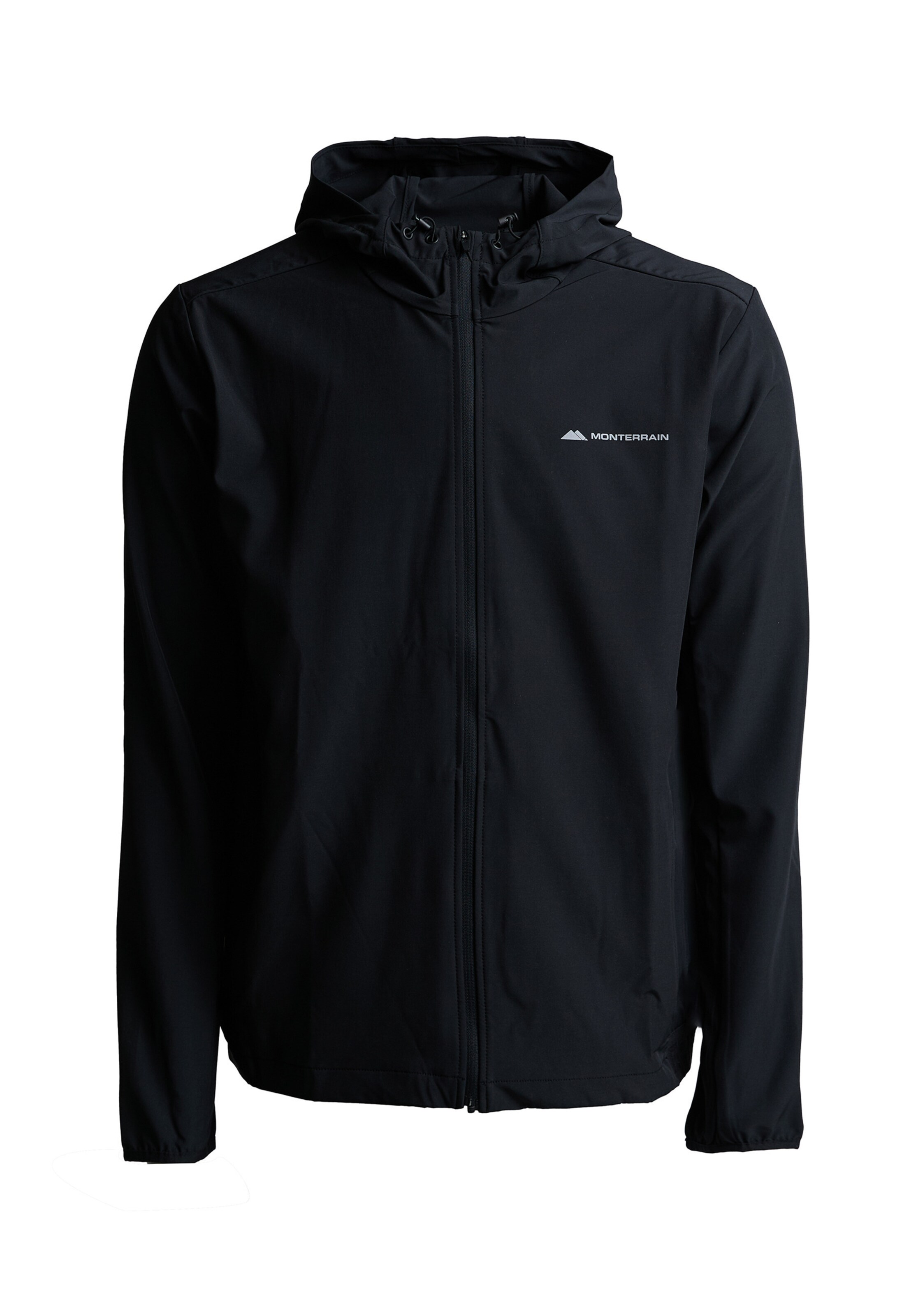 MONTERRAIN Between-Seasons Coat in Black: front