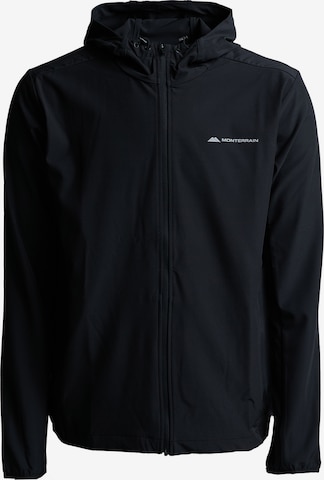 Manteau mi-saison MONTERRAIN en noir : devant