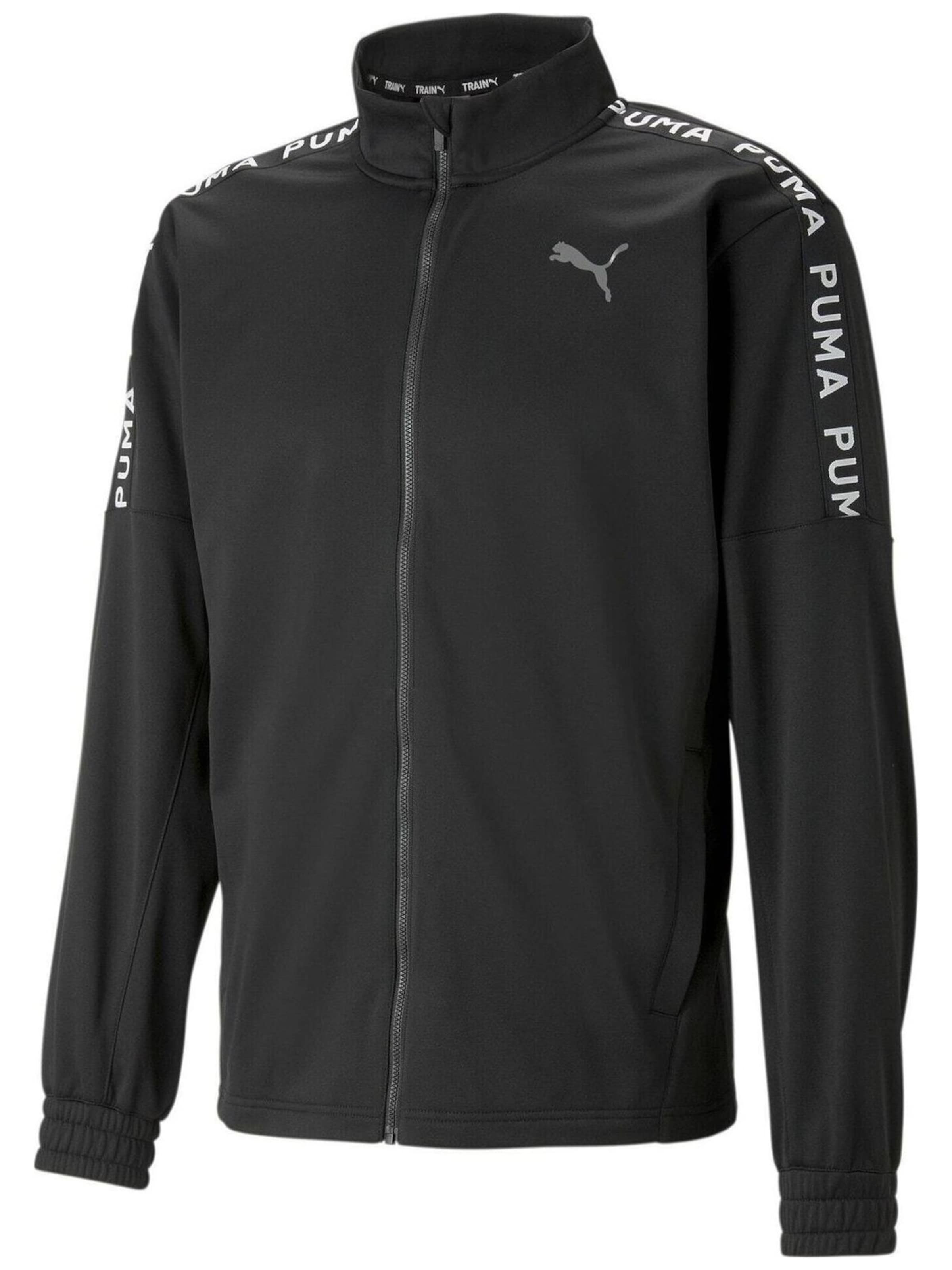 PUMA Athletic Jacket 'Puma Fit Lightweight Powrfleece Full Zip' in XXL in Black, Item view