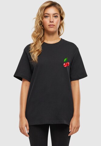 Merchcode T-Shirt 'Cherries 2' in Schwarz: Vorderseite