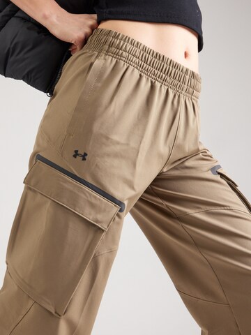 UNDER ARMOUR Tapered Workout Pants 'Unstoppable' in Brown