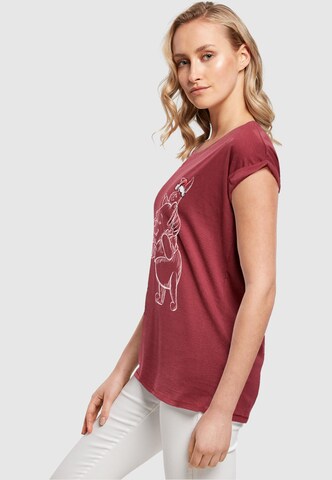 T-shirt 'Winnie The Pooh - Piglet Christmas' ABSOLUTE CULT en rouge