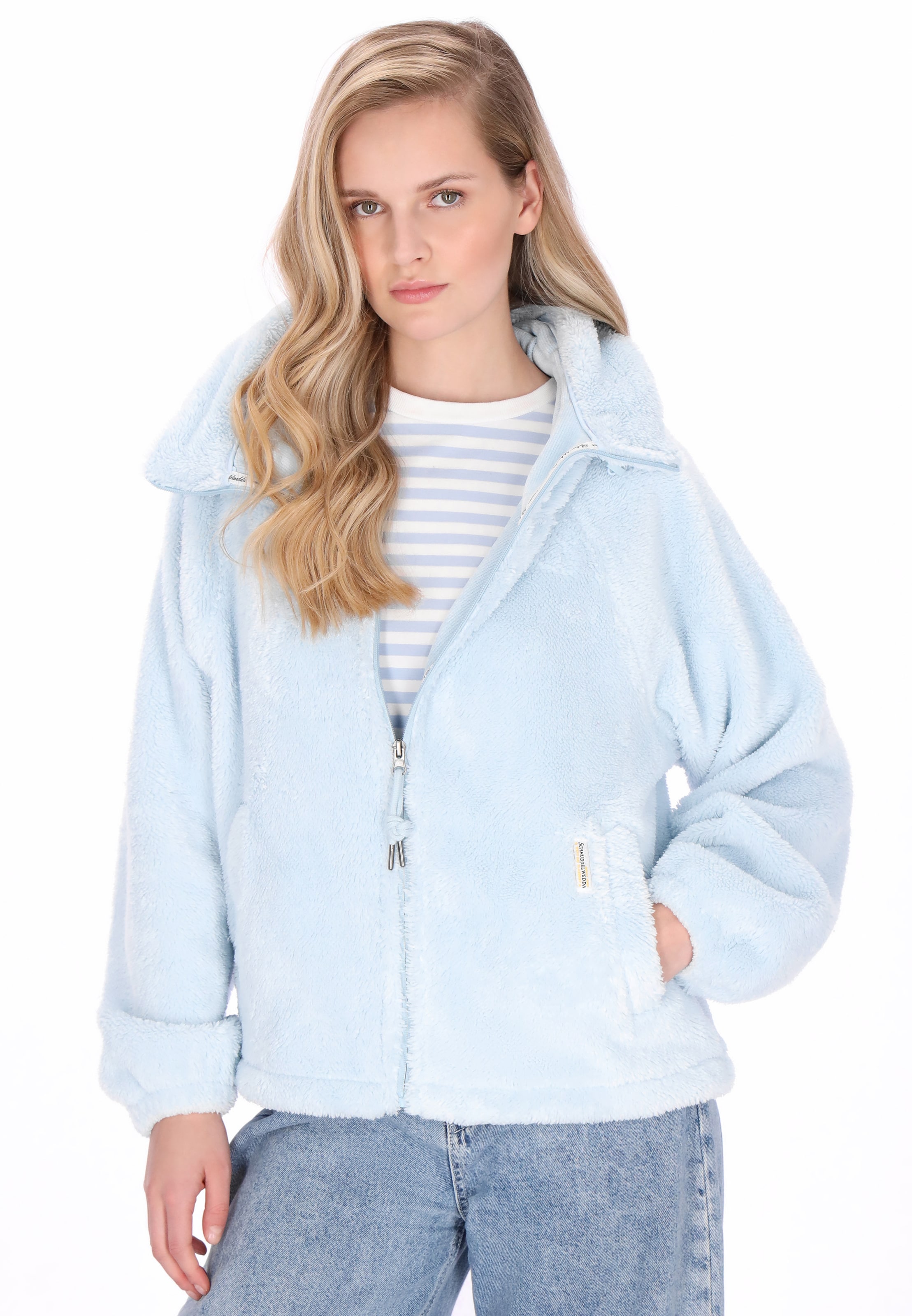 Schmuddelwedda Between-Season Jacket in Blue: front