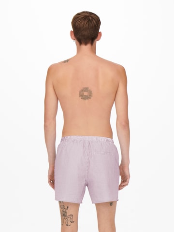 Only & Sons Board Shorts in Pink
