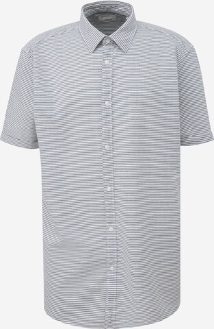 s.Oliver Men Big Sizes Button Up Shirt in Grey: front