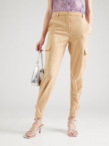 GUESS Regular Cargobroek 'NEW MARZIA' in Beige: voorkant
