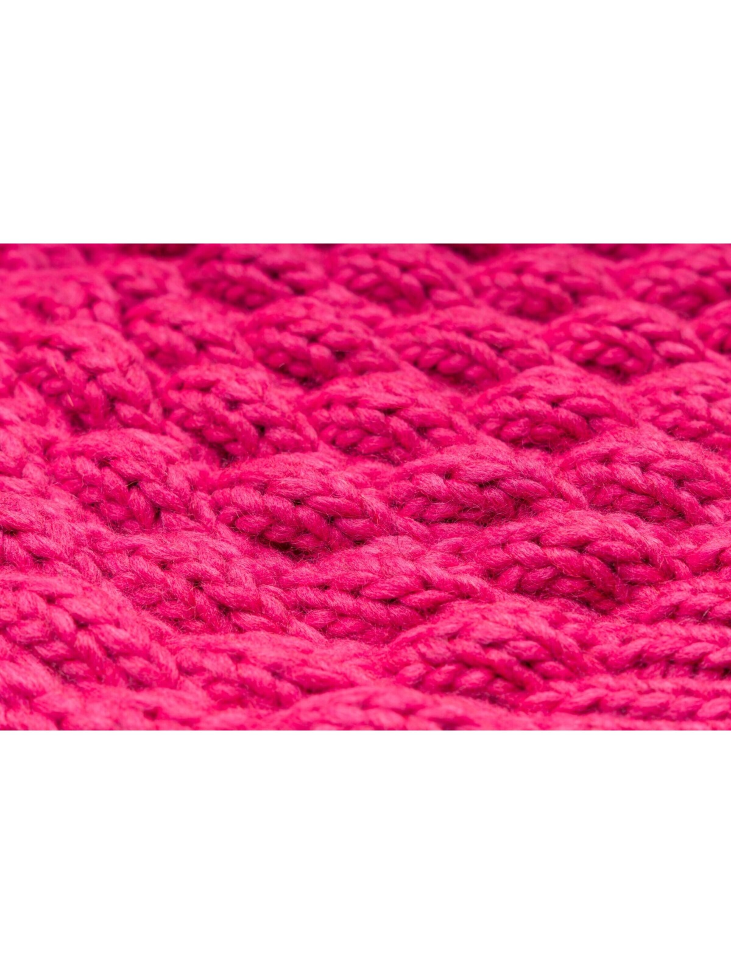 styleBREAKER Schlauchschal 'Strick Loop mit Bubblemuster'‌ in Pink