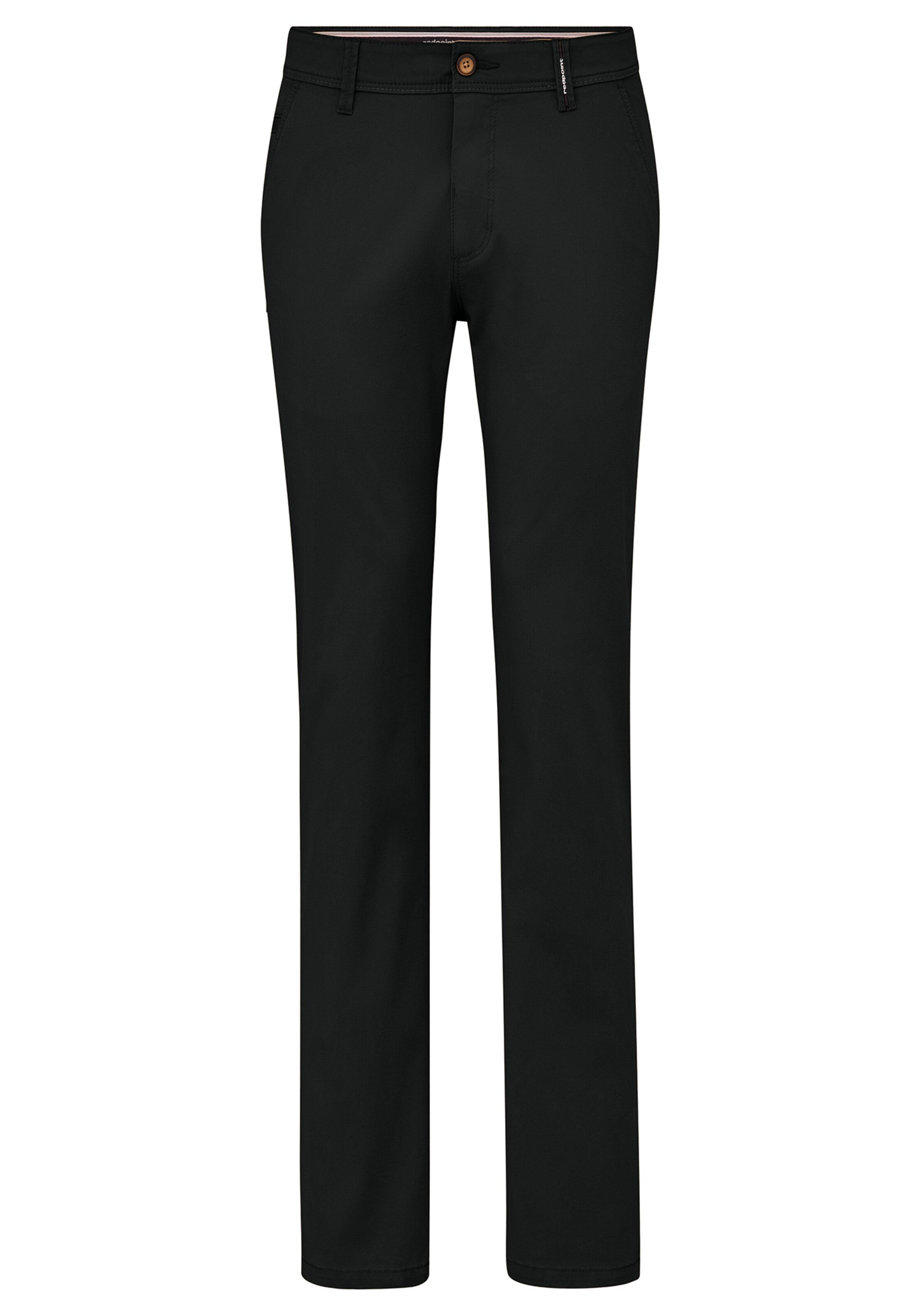 REDPOINT Chino Pants in Black: front
