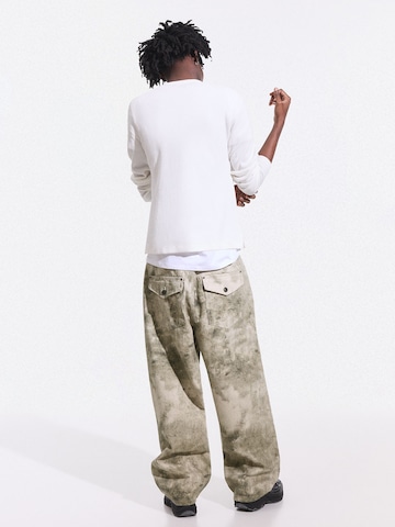 Baggy Pantalon Bershka en vert