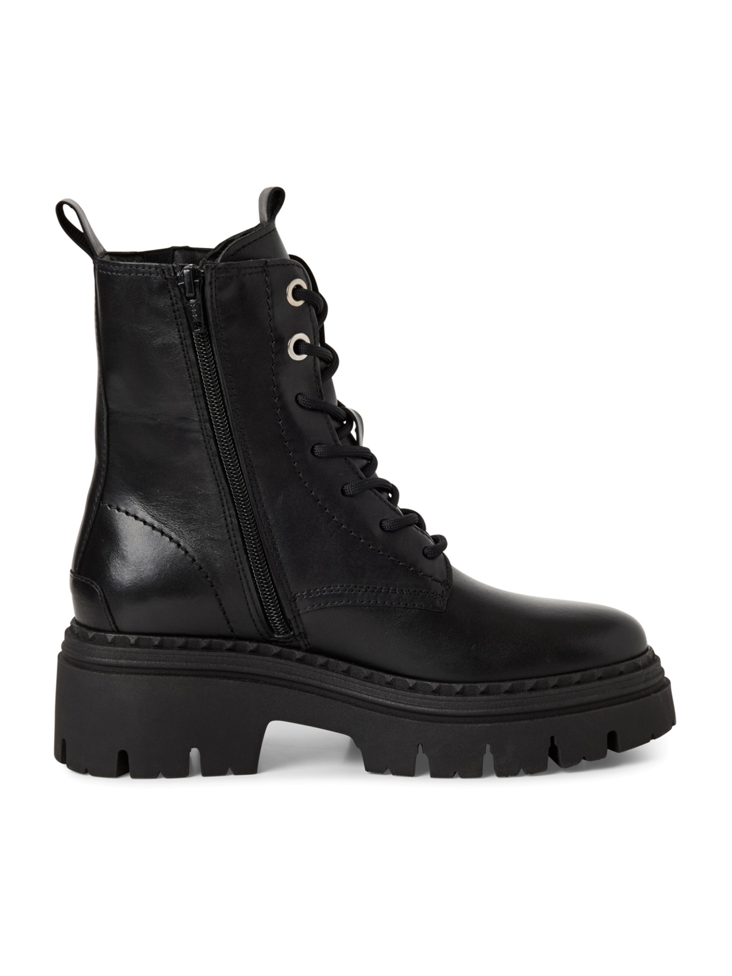 Tamaris Lace-Up Ankle Boots in Black
