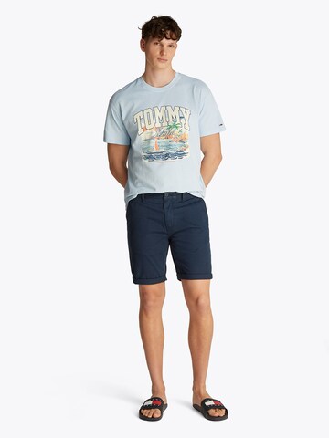 Coupe slim Pantalon chino 'Scanton' Tommy Jeans en bleu