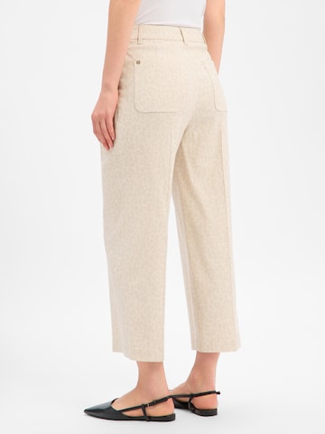 Marc Cain Regular Pleat-front trousers 'Wasco' in Beige