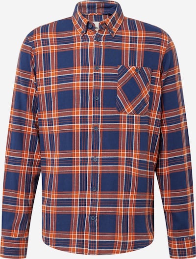 BLEND Button Up Shirt in Navy / Orange / White, Item view