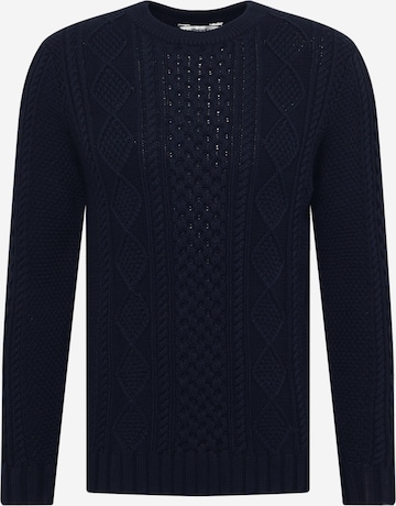 !Solid Sweater in Blue: front