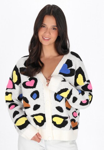 MYMO Strickjacke in Weiß: Vorderseite