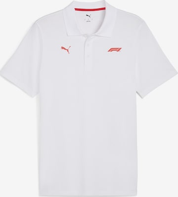 PUMA Poloshirt 'F1® Essentials' in Weiß: Vorderseite
