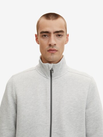 TOM TAILOR Zip-Up Hoodie in Grey