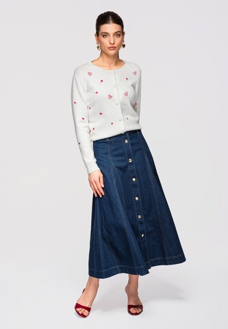 Ombre Knit cardigan 'Swcd' in White