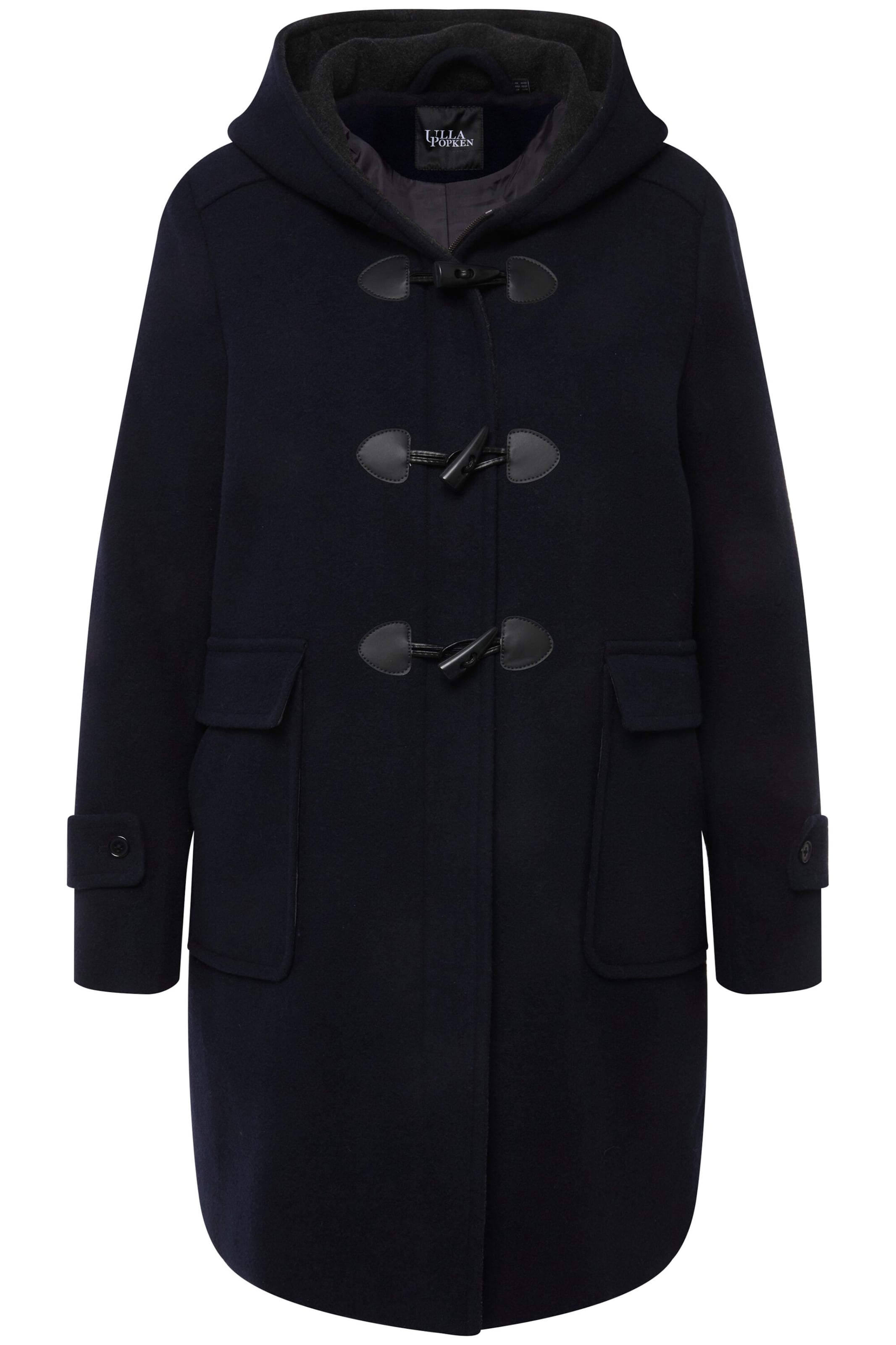 Ulla Popken Wintermantel in Blauw: voorkant