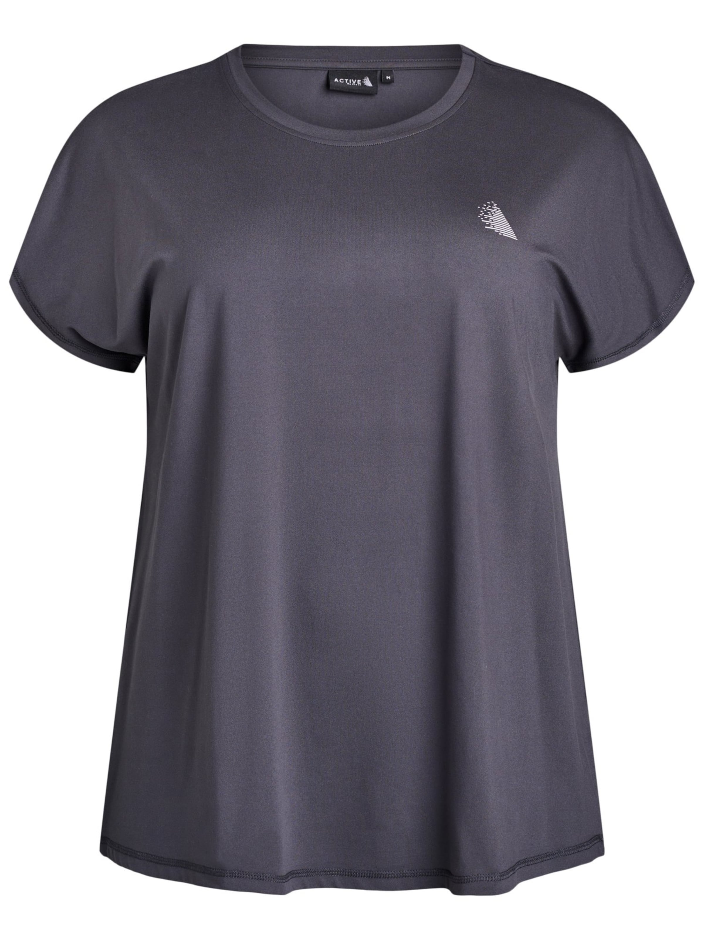 Zizzi Koszulka 'Abasic' w kolorze szary: przód