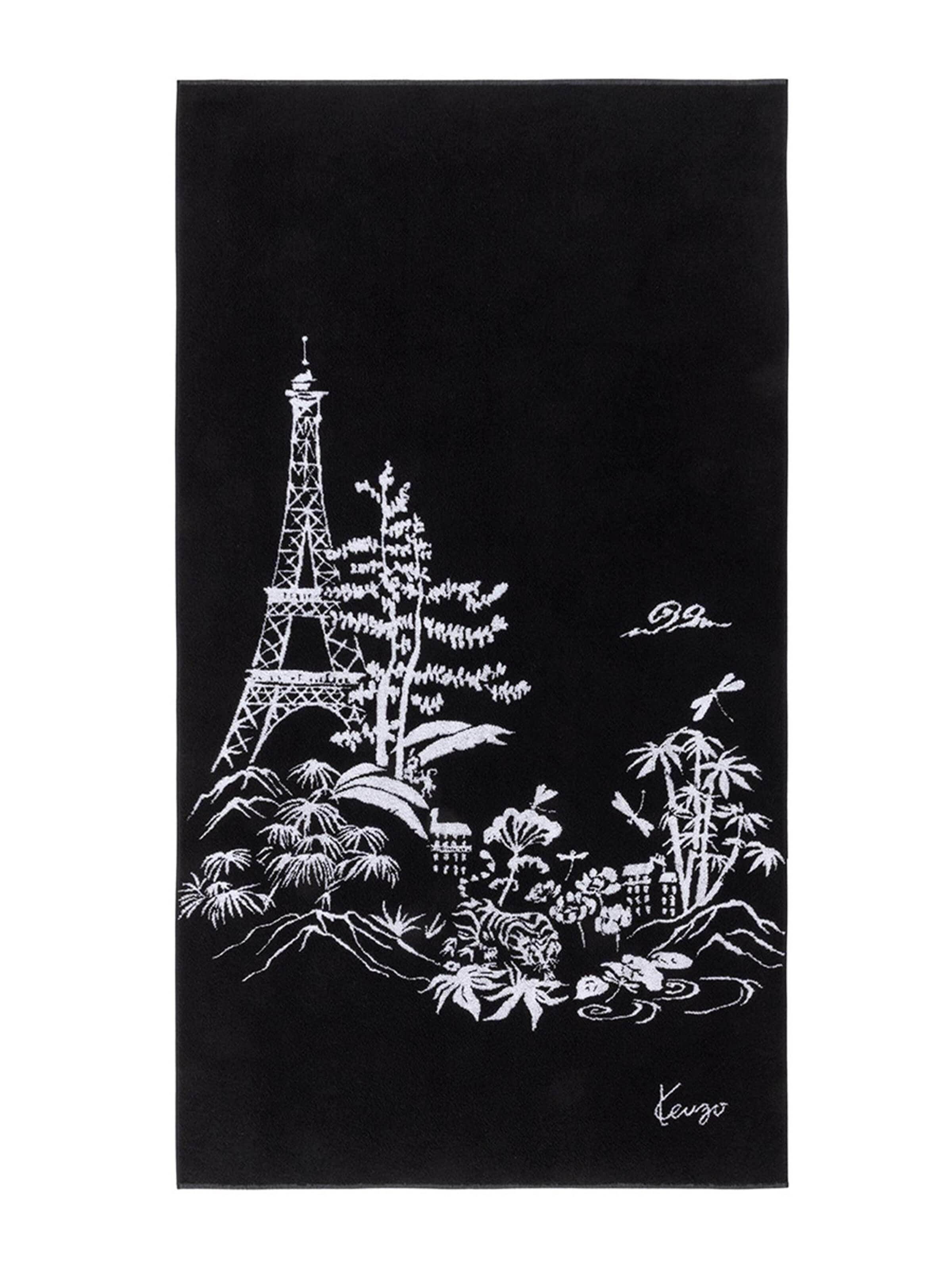 KENZO Beach Towel 'KESTAMPE' in Black: front