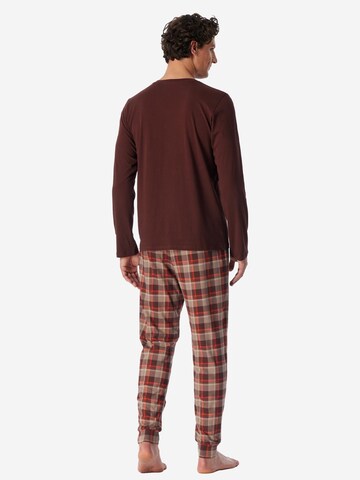 SCHIESSER Pyjama lang 'Casual Essentials' in Rood