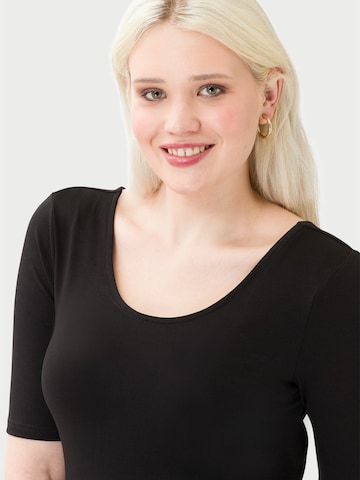 Les Lunes Shirtbody 'Charlotte' in Schwarz