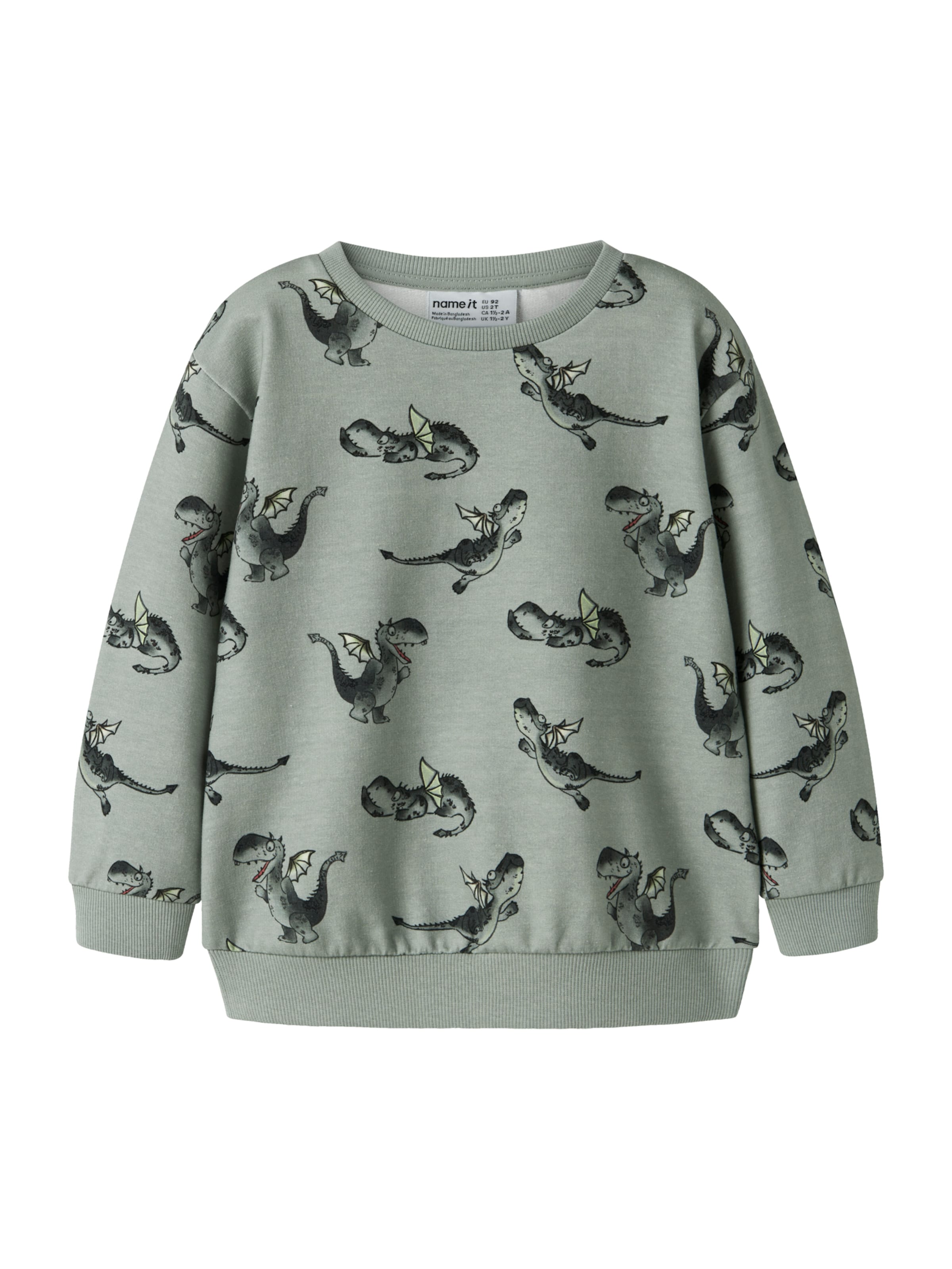 NAME IT - Sweatshirt 'NMMKASSE' em verde: frente