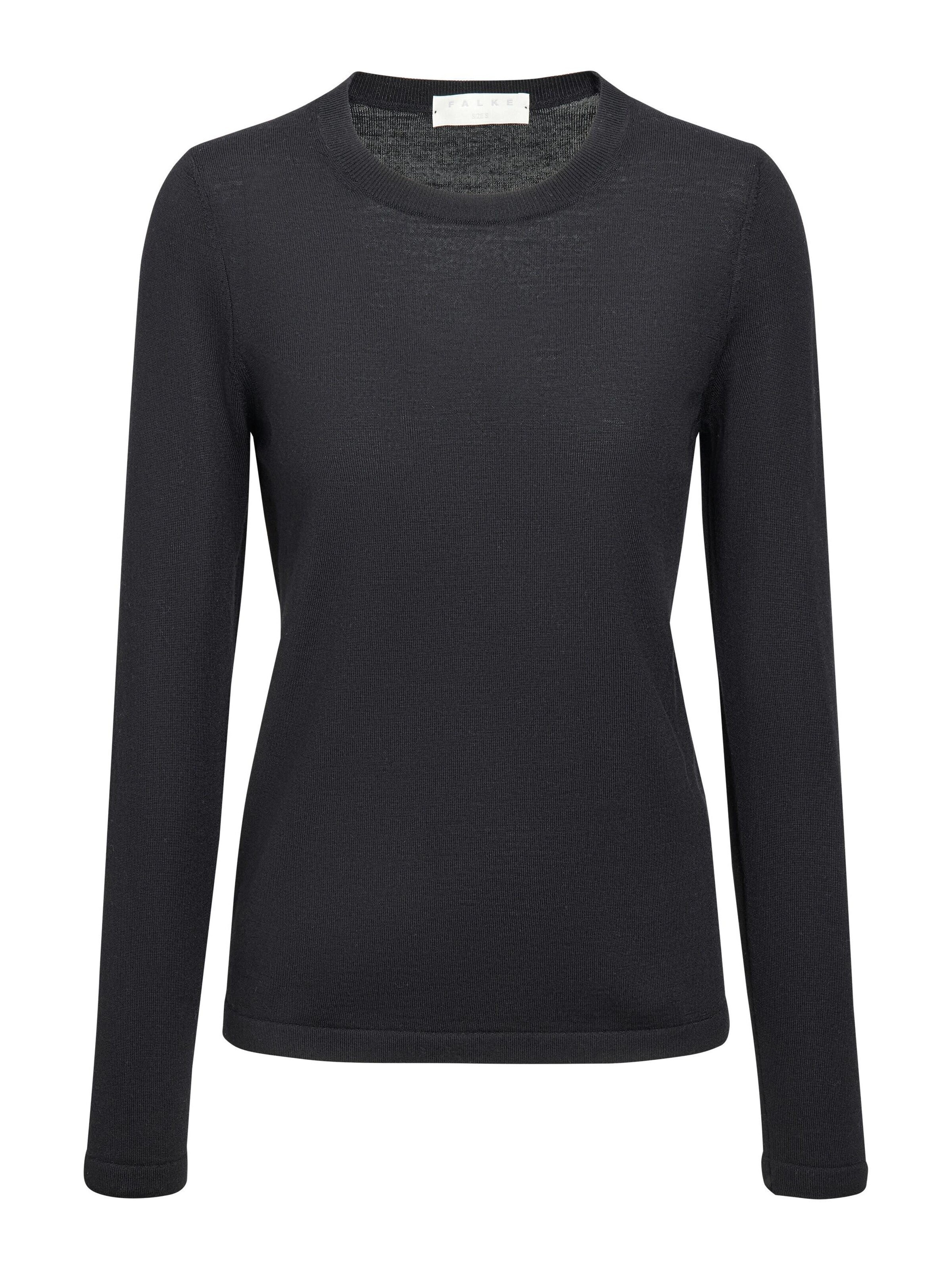 FALKE Pullover 'Pure Merino Wool' in Schwarz