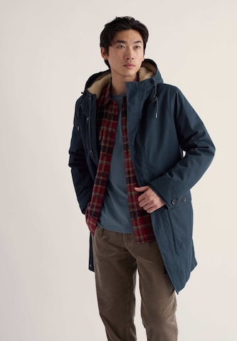 Seasalt Cornwall Tussenjas 'Tidesman' in Blauw: voorkant