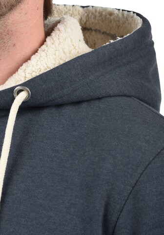 BLEND Zip-Up Hoodie 'Hulker Teddy' in Blue