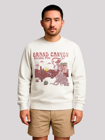 F4NT4STIC Sweatshirt 'US National Parks Grand Canyon Sunrise' in Wit: voorkant
