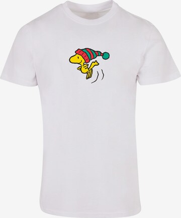 Merchcode Shirt 'Peanuts Woodstock' in Wit: voorkant