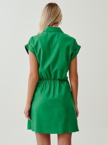 Tussah Košeľové šaty 'AVRIL' - Zelená: zadná strana