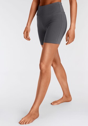 LASCANA Skinny Workout Pants in Grey: front