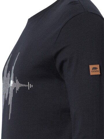 FORSBERG Sweatshirt 'Longsleeve mit Audiowelle' in Black