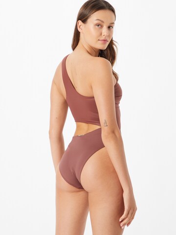 Calvin Klein Swimwear Õlapaelteta topp Ujumistrikoo, värv pruun