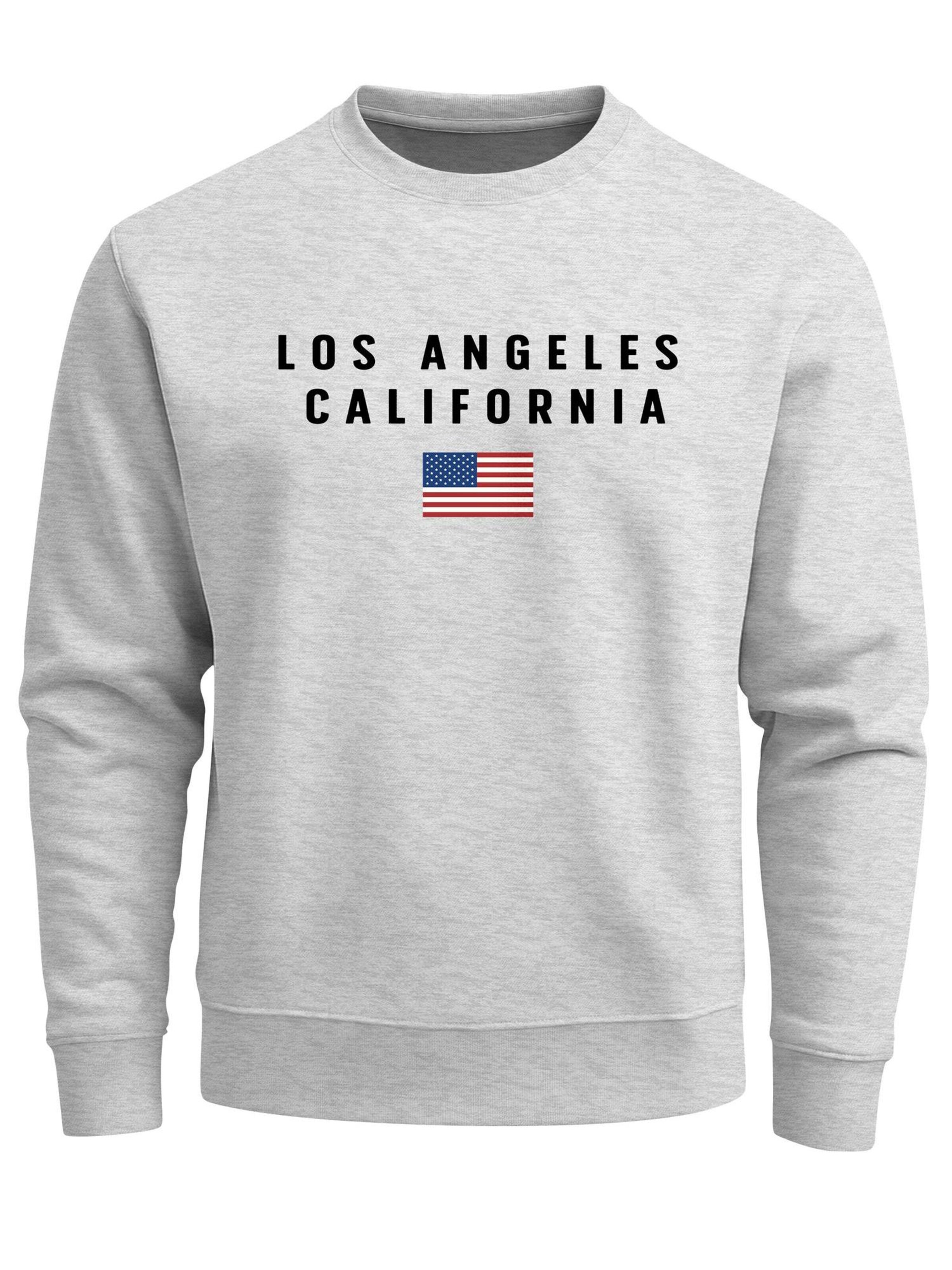 Neverless Sweatshirt 'California' in Grey: front