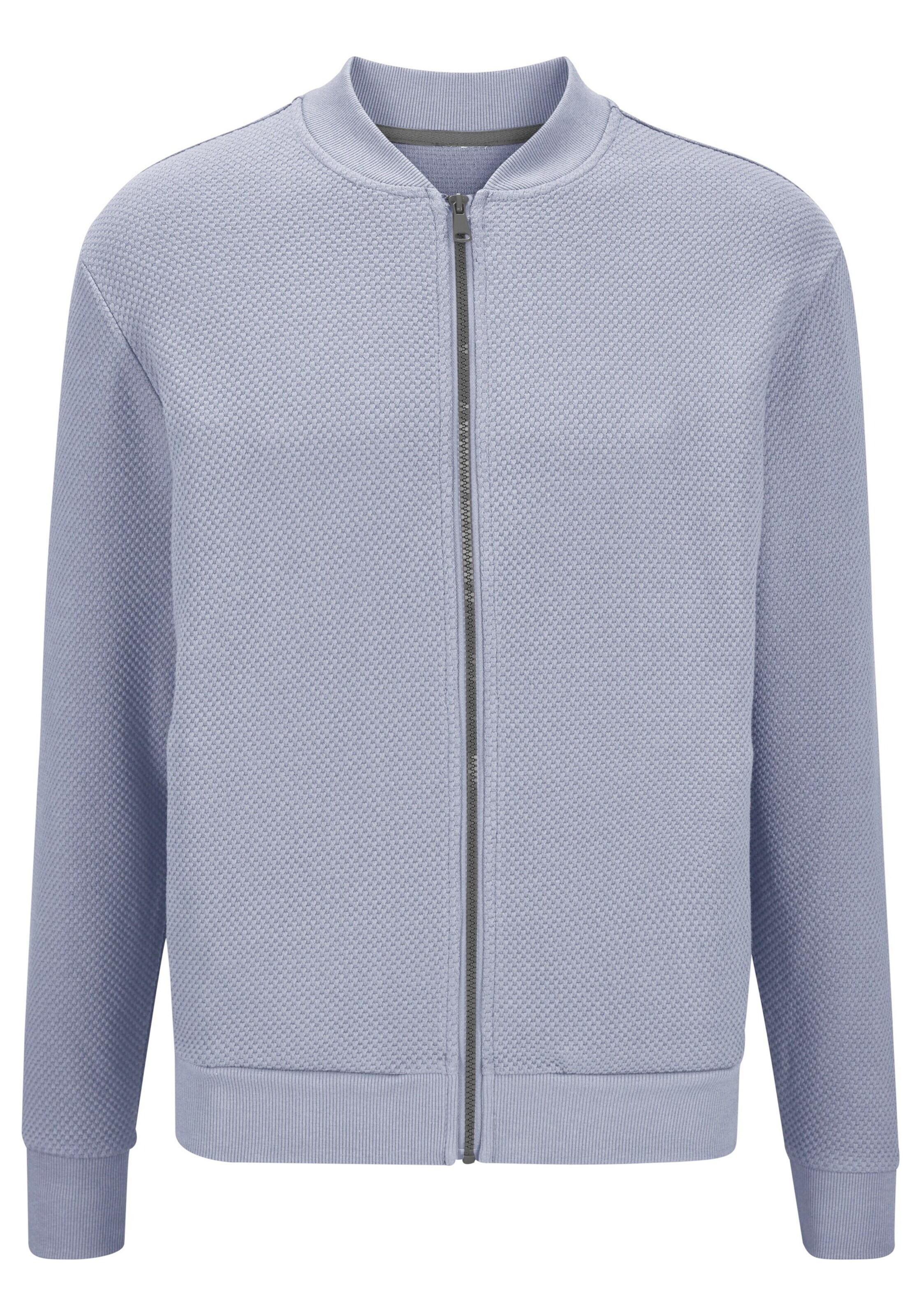 JOHN DEVIN Zip-Up Hoodie in Grey: front