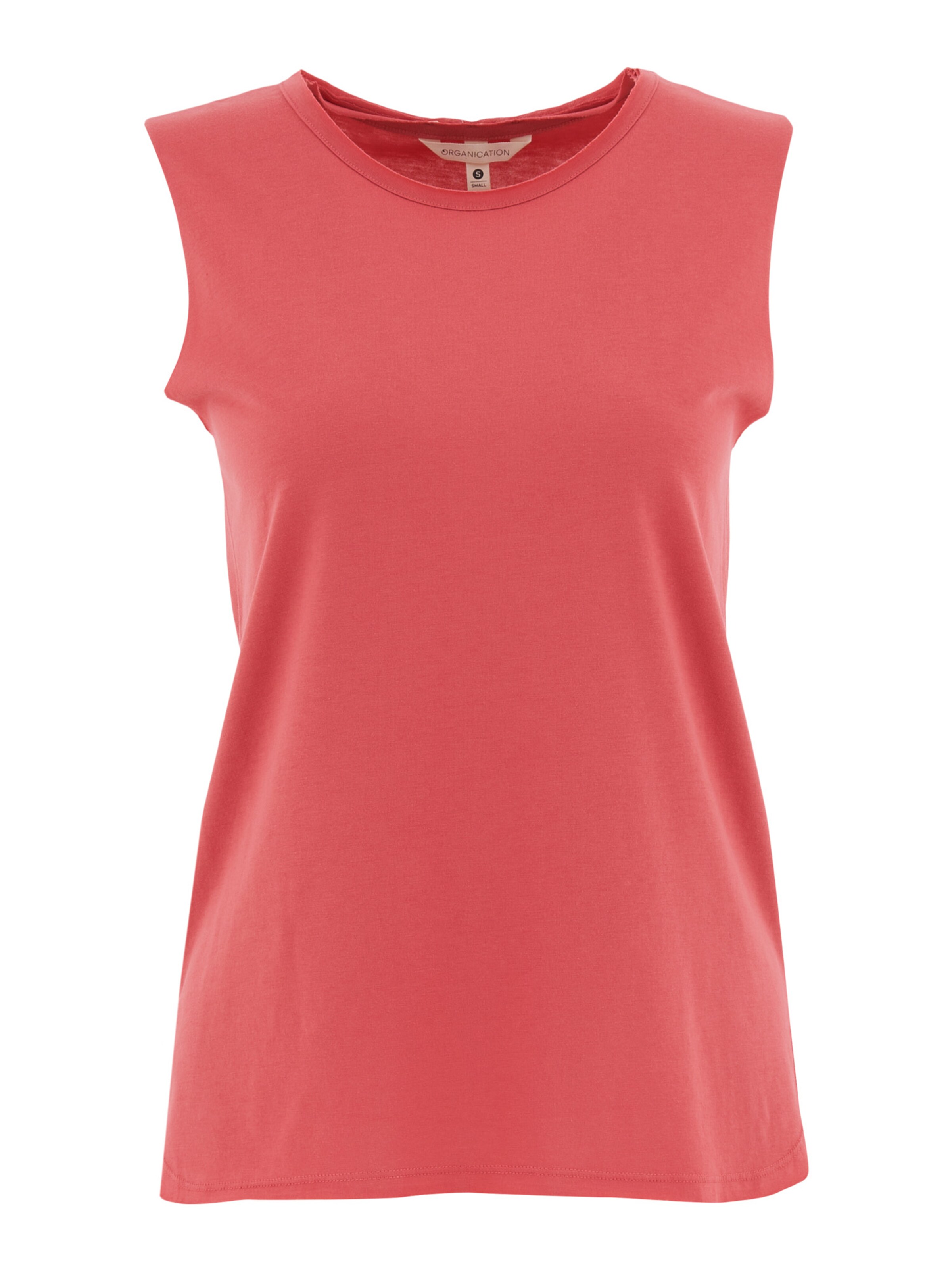 Organication Top in Rot: Vorderseite